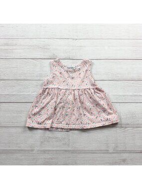 Nicole Miller Girls Sleeveless Floral Print Pink Top 4